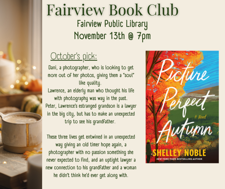 Book Club Town of Fairview, Alberta