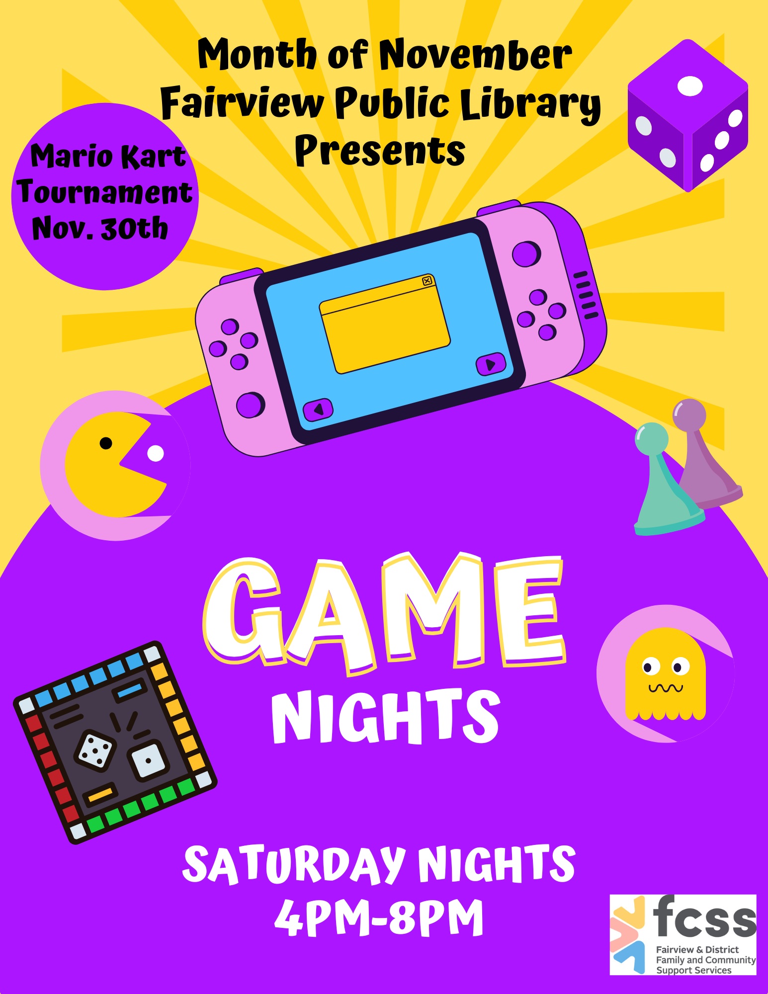 Game Night Town of Fairview, Alberta